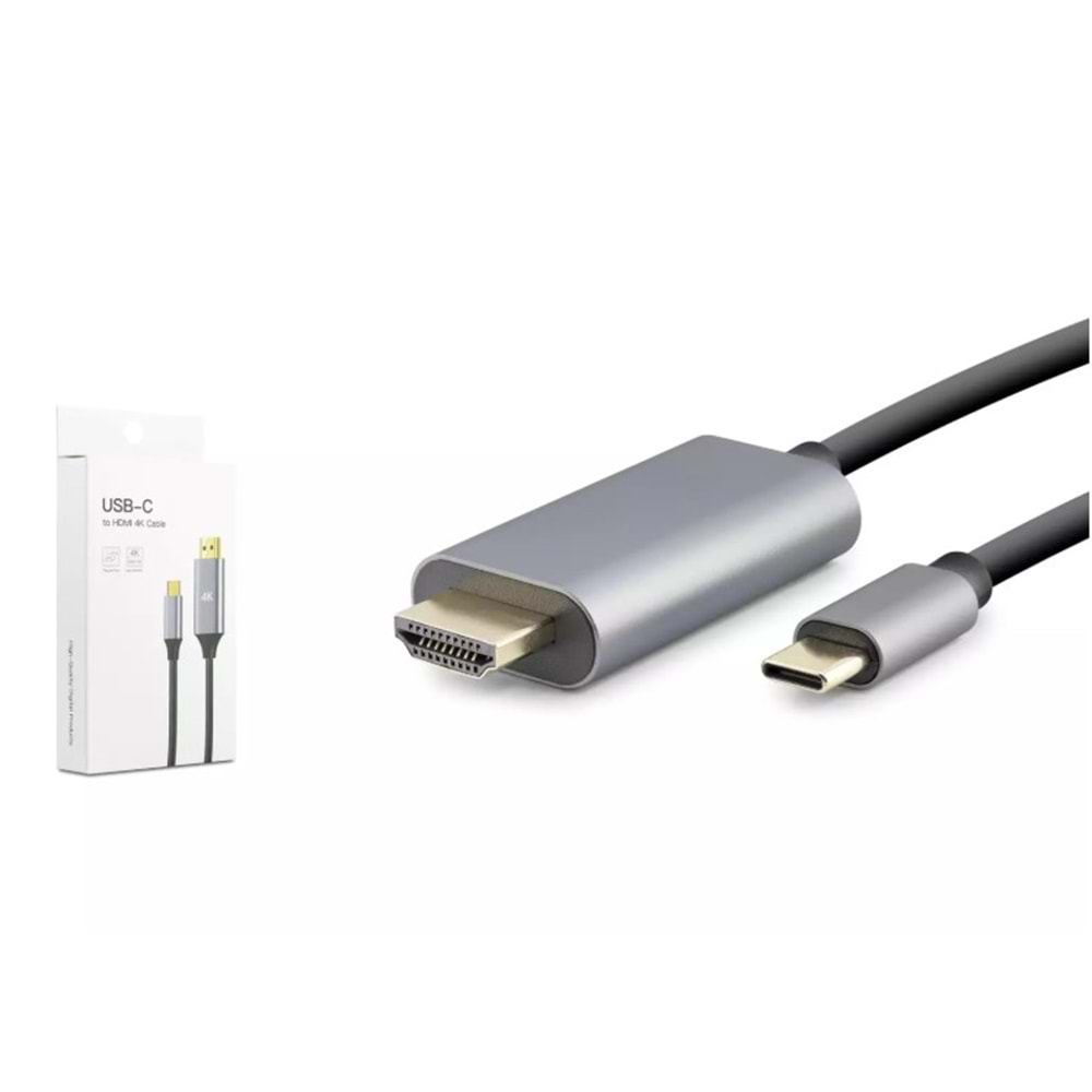 Hadron Hdx7837 Type-C To Hdmi Kablo Hdtv 4K 60Hz Pvc 1.8M