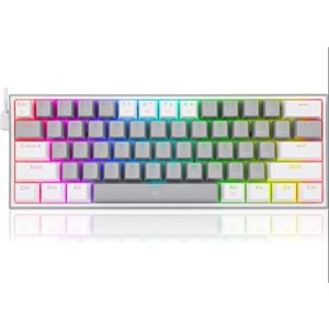 Acer eMachines EAK100 Yeşil/Beyaz USB RGB Backlight RED SWITCH Mekanik Q 100 Tuşlu Compact Gaming Klavye
