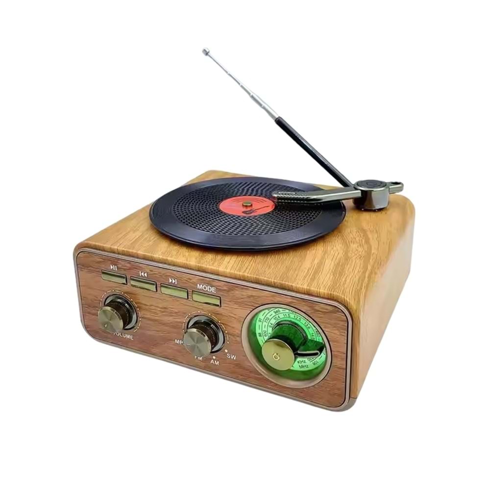 TELSAN MD-1317BT Bt/Fm/Usb Nostalji Plak Görünümlü Radyo