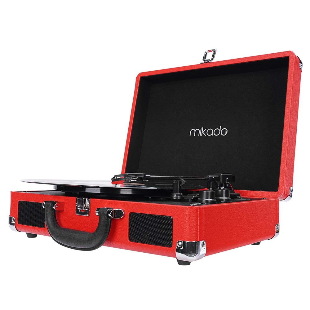 Mikado Nostalgia MN-P317 Kırmızı Pikap+Rca+Bluetooth Destekli Plak Müzik Kutusu