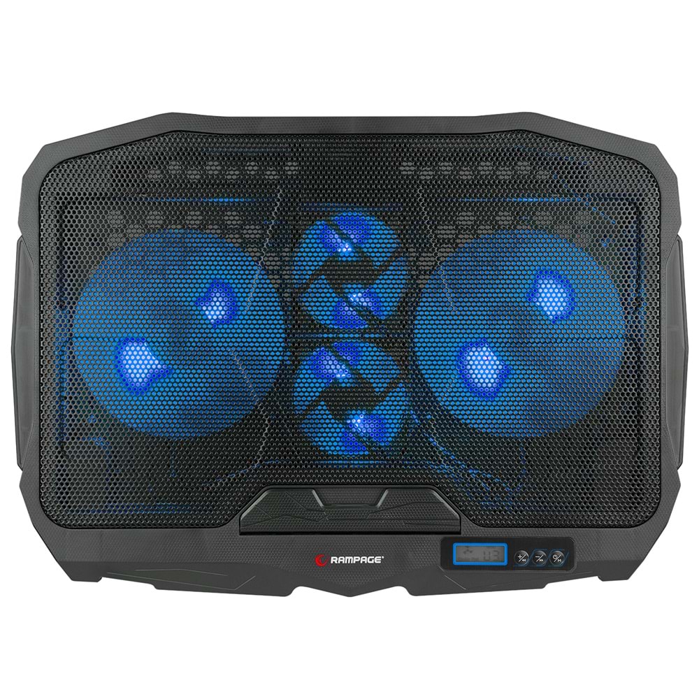 Addison Rampage AD-RC4 Mavi Ledli 2*125mm+2*70mm Işıklı Fan 15-17 Notebook Soğutucu Stand