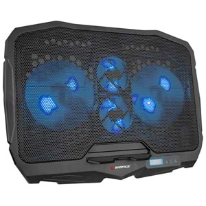 Addison Rampage AD-RC4 Mavi Ledli 2*125mm+2*70mm Işıklı Fan 15-17 Notebook Soğutucu Stand