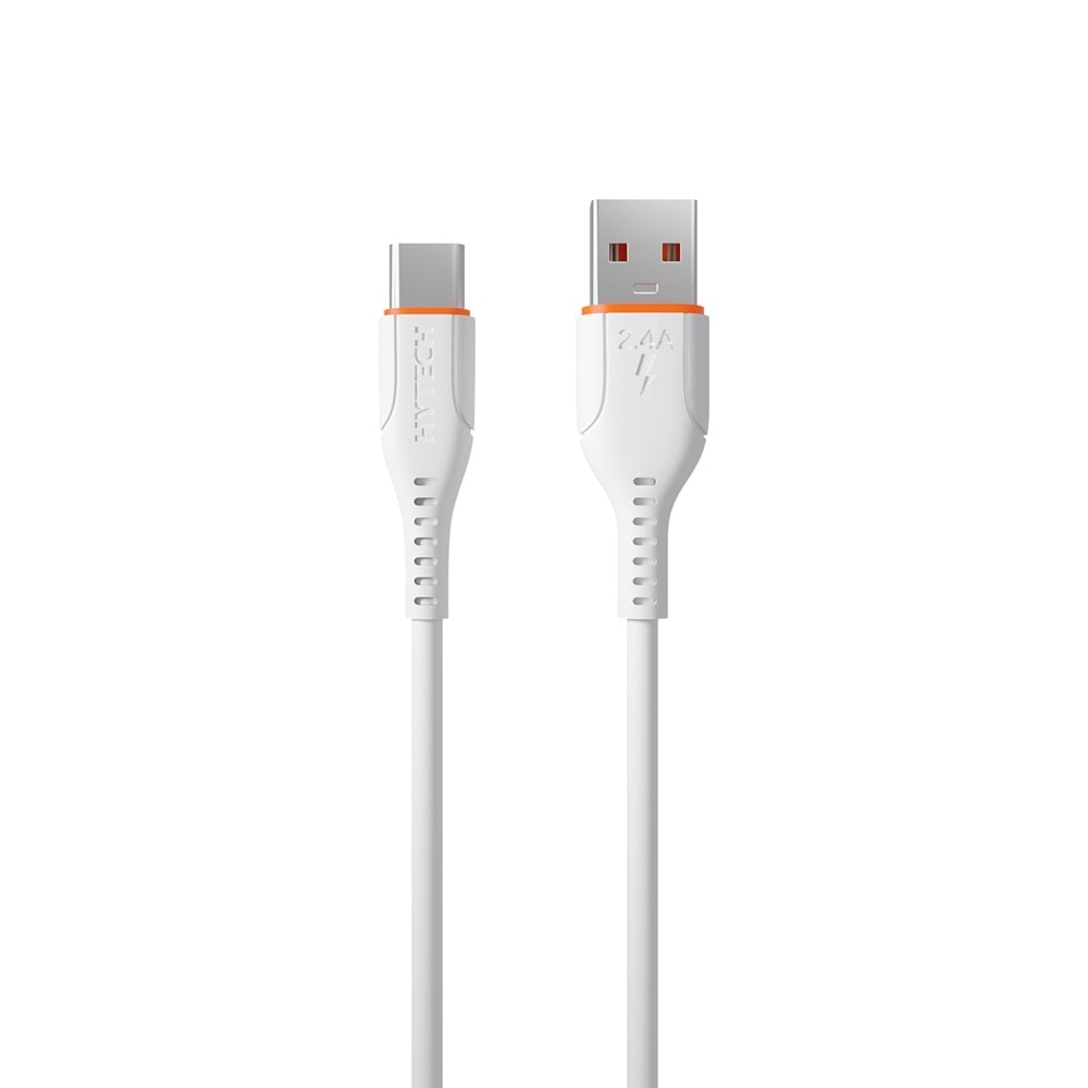Hytech HY-X105 1M 3A Type-C Beyaz Şarj Kablosu