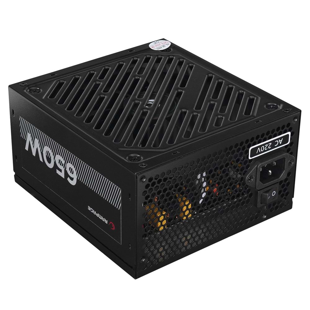 Rampage RMP-650-80PB 650W 14cm Siyah Fan Gaming 80 Plus Bronze Aktif PFC Power Supply