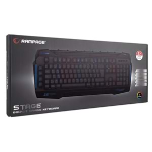 Rampage KB-R63 STAGE Siyah 4 Makro Fonksiyon Sese Duyarlı Işıklı RGB Q USB +Ses Mik Çıkışlı Oyuncu Klavyesi