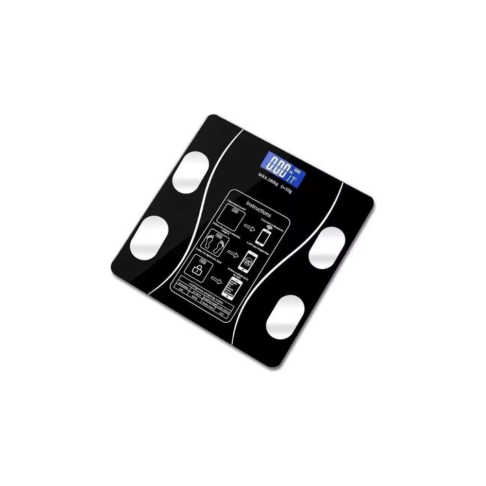 Concord C-W01 Mobil Uygulama İle Takip Led Göstergeli Dijital Akıllı Bluetooth Baskül