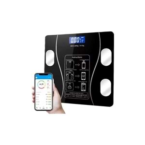 Concord C-W01 Mobil Uygulama İle Takip Led Göstergeli Dijital Akıllı Bluetooth Baskül