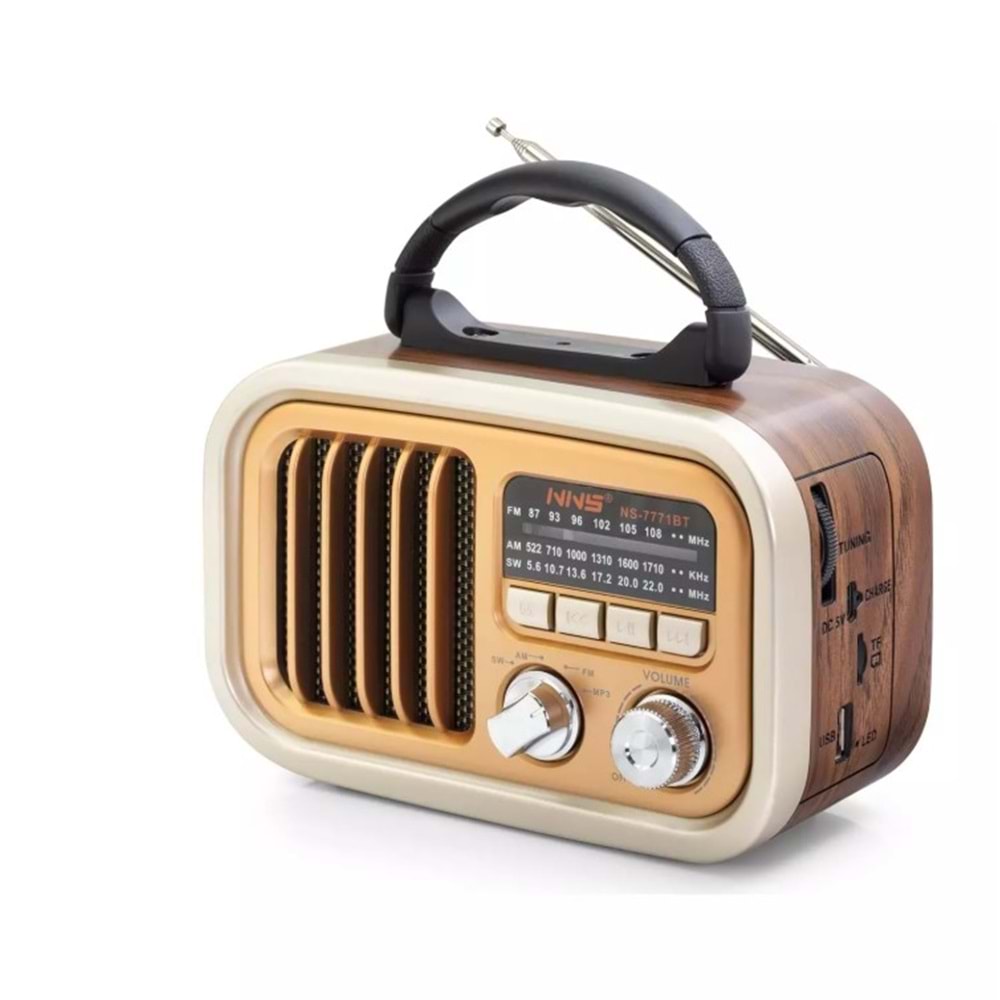 TELSAN NS-7771BT USB/SD/FM/BLUETOOTH NOSTALJİ GÜÇLÜ SİNYAL MÜZİK KUTUSU