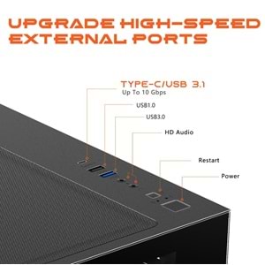 GAMEAGLE EDGE SİYAH BİLGİSAYAR KASASI + 850W 80 PLUS BRONZE POWER + 360MM SIVI SOĞUTMA + 7 ARGB KUMANDALI FAN SİYAH