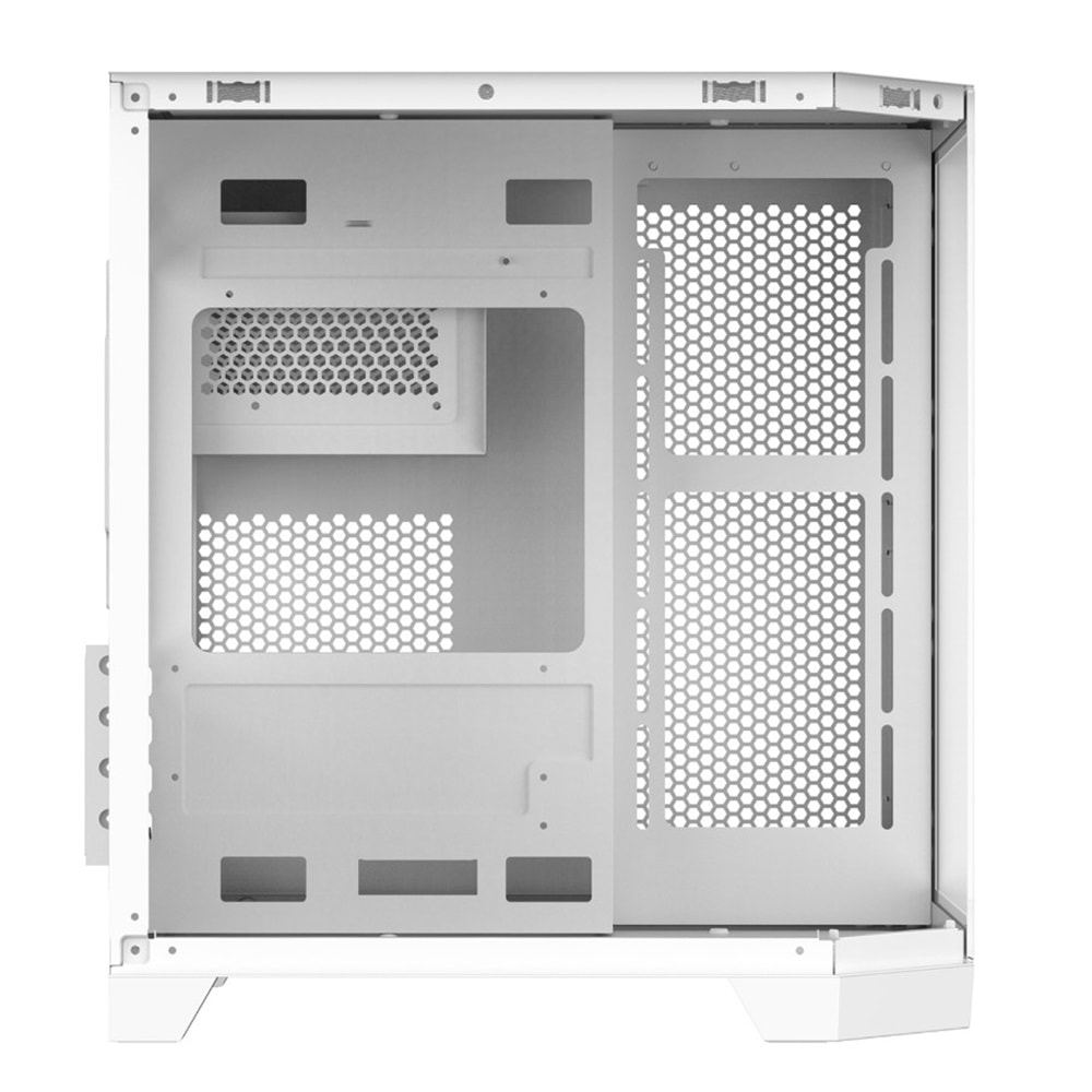 GAMEAGLE EDGE BEYAZ COMPACT +80 BRONZE 750W POWER + 240MM SIVI SOĞUTMA + 3 ADET ARGB KUMANDALI AKVARYUM KASA BEYAZ