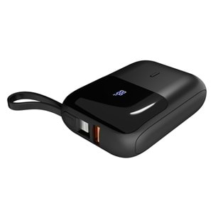 S-link P109M 10000mAh PD20W+QC18W+HSC22.5W Siyah LCD Taşınabilir Pil Şarj Cihazı Powerbank