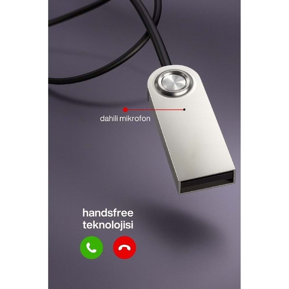 CONCORD BT-17 Kablosuz Aux Bluetooth 5.3 Araç Kiti Telefon Müzik Dinleme Tak Çalıştır