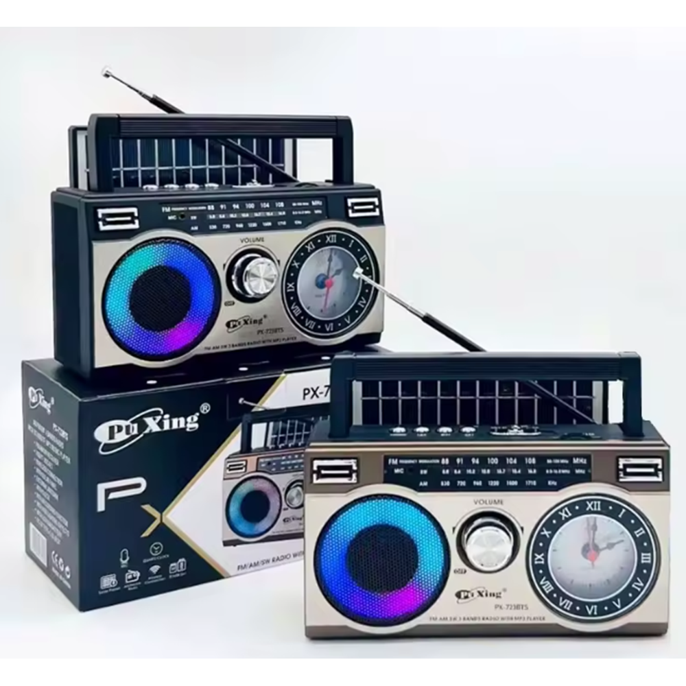 TELSAN PX-723BTS GÜNEŞ PANELLİ BLUETOOTH+SD TF KART+ USB+ FM RADYO+FENER ÖZELLİKLİ ŞARJLI HOPARLÖR PL-4700