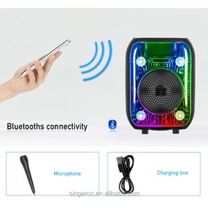 Platoon PL-4679 BT/SD/USB/AUX 6.5İNÇ Işıklı Bluetooth Speaker (AO-628)