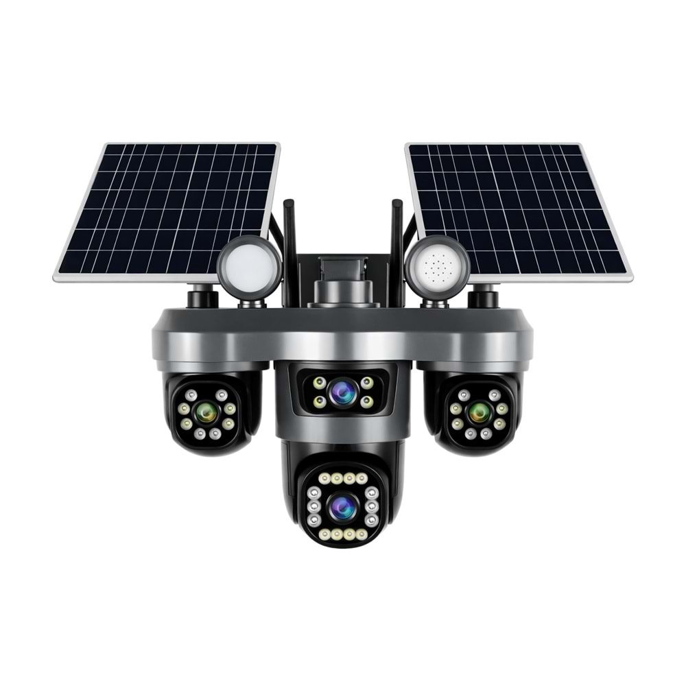Trio TR-SGX469 (4 Kameralı) 4x3 MP SOLAR 4G PTZ (Sim Kartlı) Kamera(Veesky)