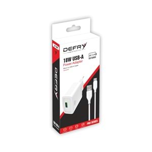 DEFRY DF-18M QUİCK 3.0 HIZLI ŞARJ 18W 3A USB TO MİCRO ŞARJ ALETİ TAKIM