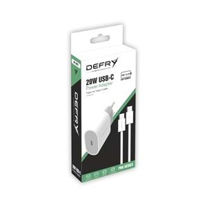 DEFRY DF-20TT TYPE-C TO TYPE-C HIZLI ŞARJ 20W PD 3.0 FAST ŞARJ ALETİ TAKIM