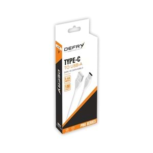 DEFRY DF-02T TYPE-C TO USB 2.4A ŞARJ VE DATA KABLO