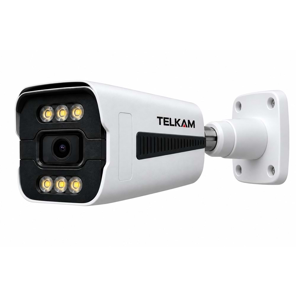 TELKAM TK-204 GECE RENKLİ GÖRÜŞ 2MP AHD BULLET 6 WARM LED SESLİ GÜVENLİK KAMERASI