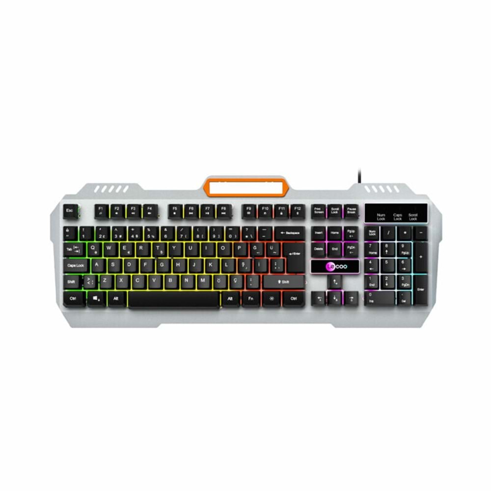 LECOO KB123 USB Kablolu Makro Tuşlu Rainbow Efektli Mekanik Hisli Membran Gaming Türkçe Q Siyah Klavye