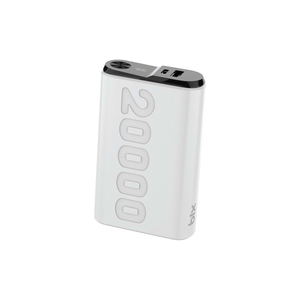 BİX TPB24 20000mAh PD 20W USB-C ve USB-A QC 3.0 Çift Portlu 22.5W Dijital Ekranlı Powerbank Siyah