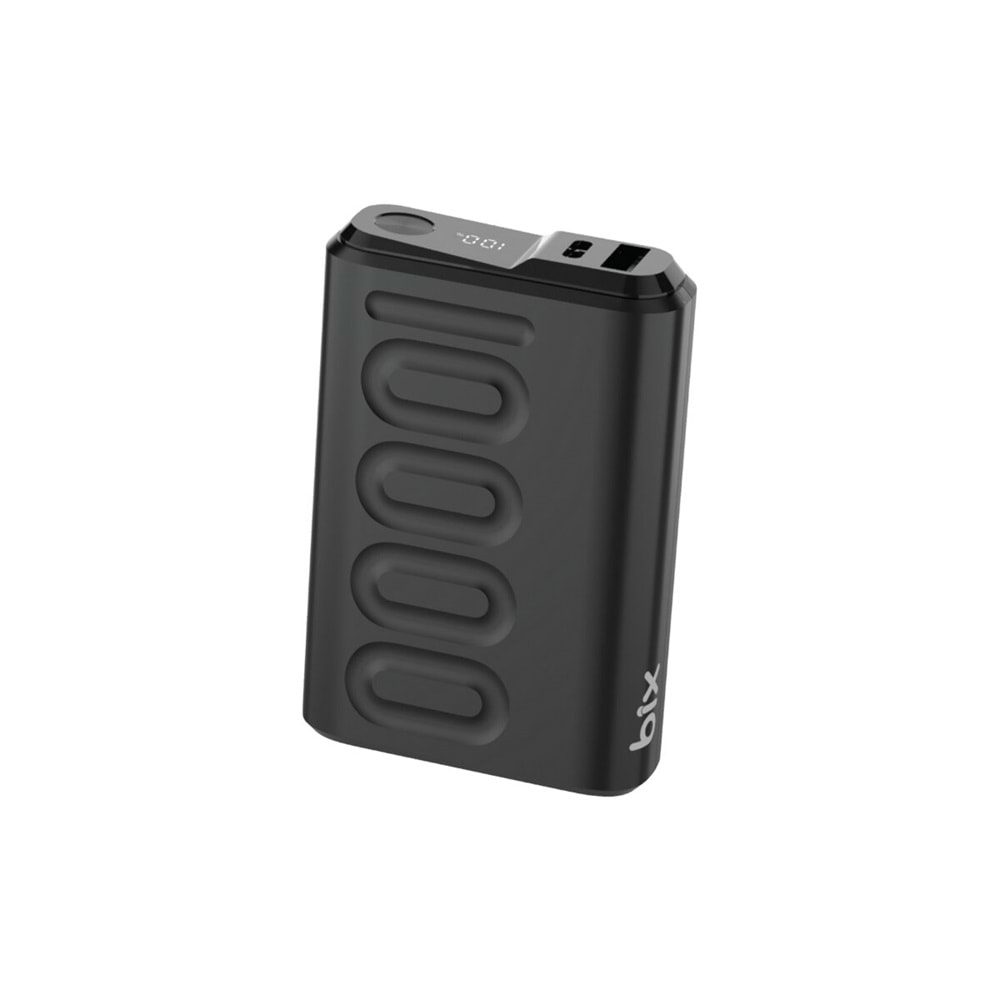 BİX TPB15 10000mAh PD 20W USB-C ve USB-A QC 3.0 Çift Portlu 22.5W Dijital Ekranlı Powerbank