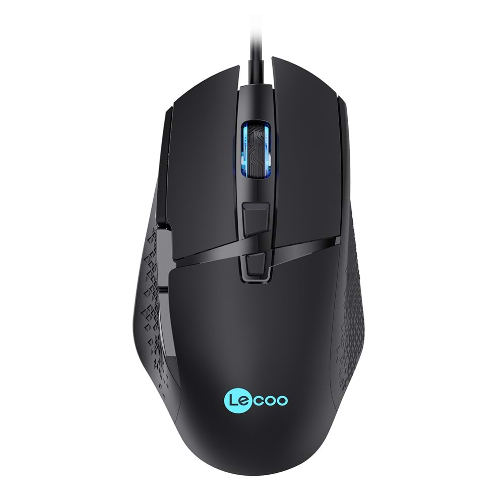 LECOO MG1101 Kablolu RGB LED Aydınlatmalı 6400DPI 8 Tuşlu Gaming Optik Mouse Siyah