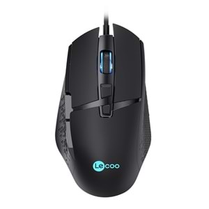 LECOO MG1101 Kablolu RGB LED Aydınlatmalı 6400DPI 8 Tuşlu Gaming Optik Mouse Siyah