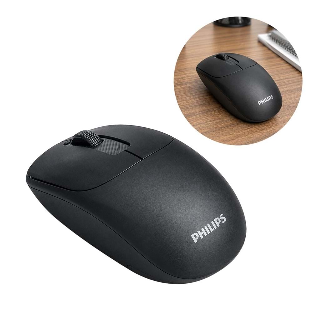 Philips SPK7398B/38 1600 DPI Sessiz Tıklama Siyah Kablosuz Ofis Mouse