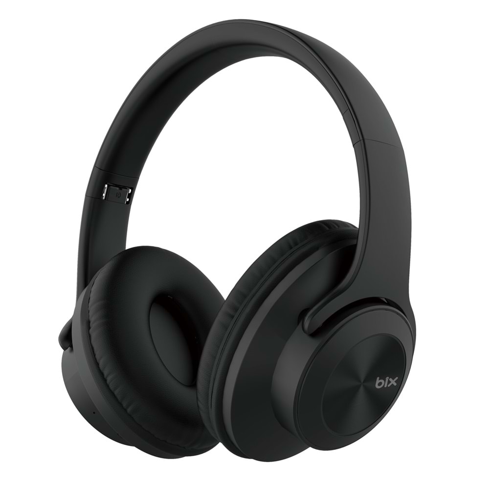 BİX Soundcraft BH3 Katlanabilir Hoparlör Özellikli EQ Mod TF Kart Girişli 40mm Sürücü Kablosuz Bluetooth 5.3 Kulaküstü Kulaklık Buz Grisi