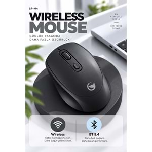 SPRANGE SR-M4 Kablosuz & Bluetooth 5.4 Şarjlı Mouse