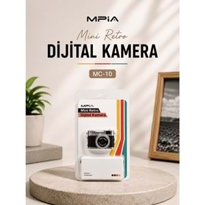 MPİA MC-10 Mini Retro Dijital Kamera 1080P Full HD Fotoğraf & Video Çekimi LCD Ekran Fotoğraf Kamerası