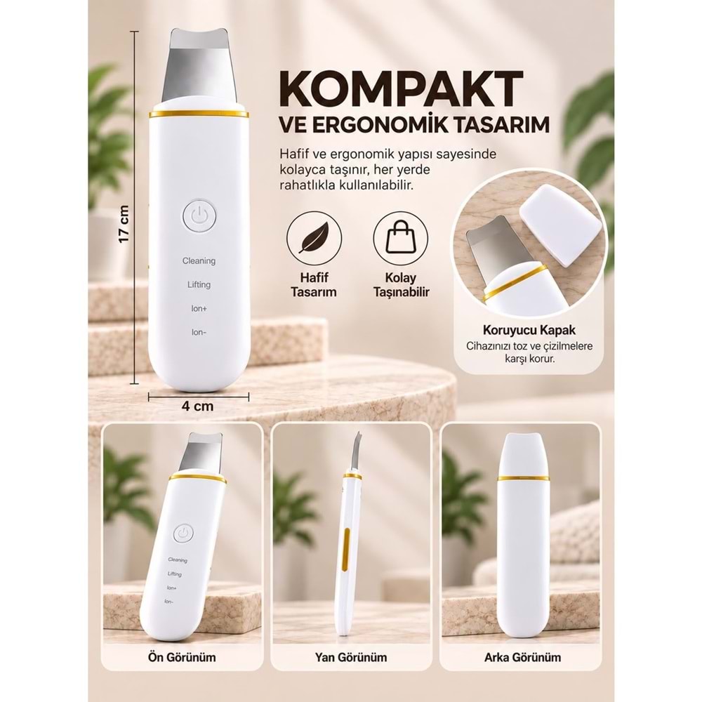 CONCORD SM-15 RENORA 4IN1 Ultrasonic Cilt Temizleme Spatulası