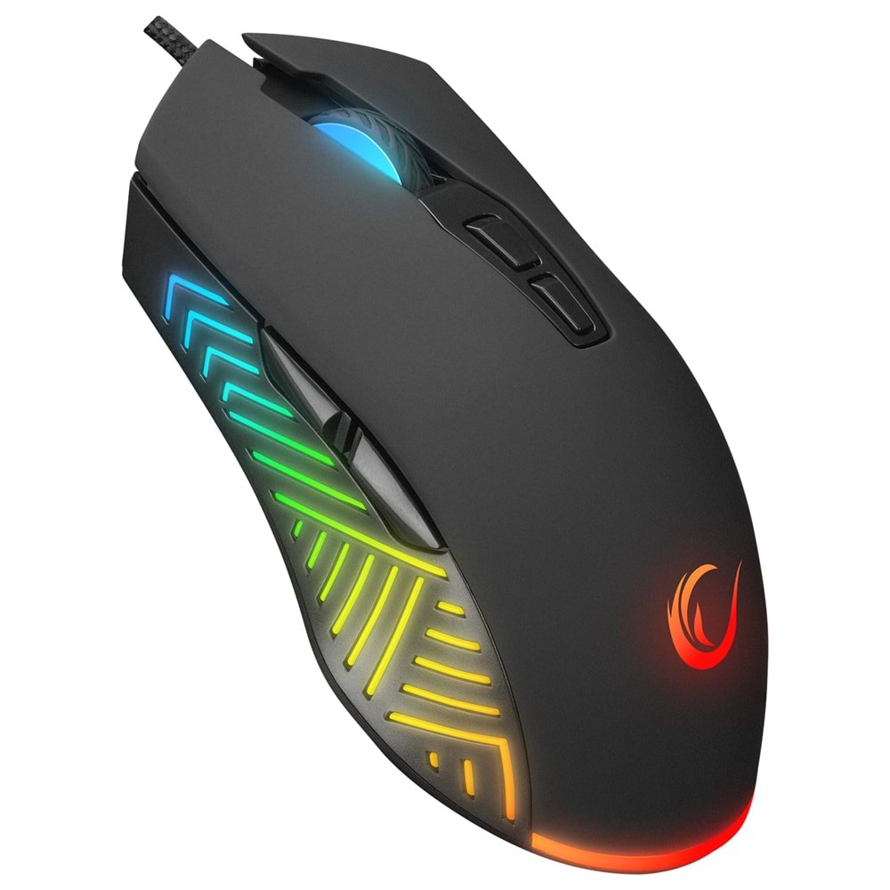 Rampage FITMENT KM-GX7 Gökkuşağı Aydınlatmalı Siyah USB Gaming Combo Mouse + Mousepad + Kulaklık + Q Gaming Klavye