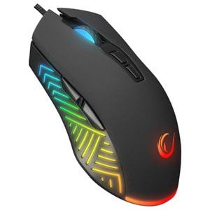 Rampage FITMENT KM-GX7 Gökkuşağı Aydınlatmalı Siyah USB Gaming Combo Mouse + Mousepad + Kulaklık + Q Gaming Klavye