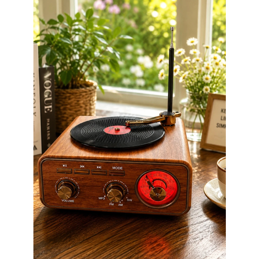 Meier MD-1317BT Nostaljik Görünümlü Bluetooth Hoparlör ve 3 Bantlı Şarjlı Radyo PL-4737