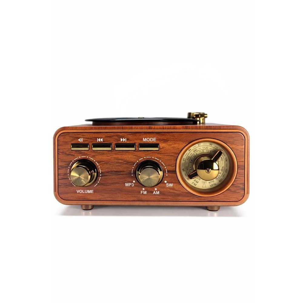 Meier MD-1317BT Nostaljik Görünümlü Bluetooth Hoparlör ve 3 Bantlı Şarjlı Radyo PL-4737