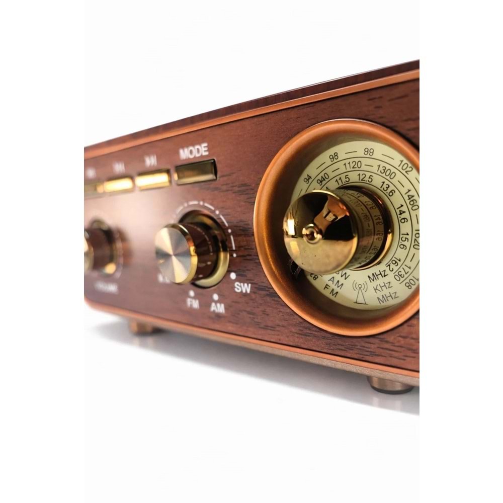 Meier MD-1317BT Nostaljik Görünümlü Bluetooth Hoparlör ve 3 Bantlı Şarjlı Radyo PL-4737