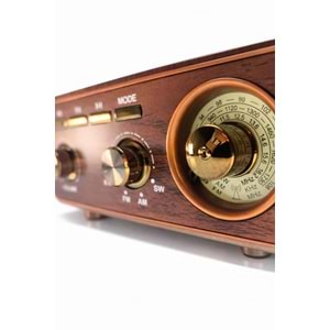 Meier MD-1317BT Nostaljik Görünümlü Bluetooth Hoparlör ve 3 Bantlı Şarjlı Radyo PL-4737