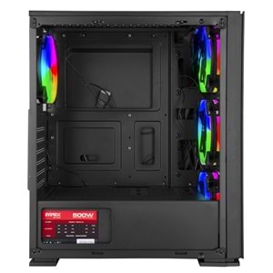 Everest KASTRA Real 500W Siyah 4 Adet Rainbow Fanlı Gaming Oyuncu Kasa