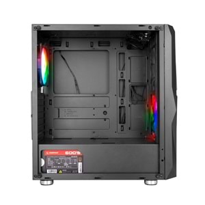 Rampage X-FORCE 3*RGB Fanlı 600W 80 Plus Bronze Tempered Camlı Gaming Oyuncu Kasası