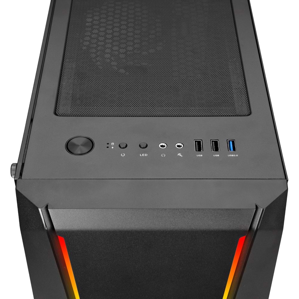 Rampage X-FORCE 3*RGB Fanlı 600W 80 Plus Bronze Tempered Camlı Gaming Oyuncu Kasası