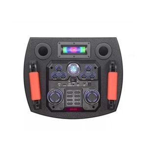 TELSAN NDR-1212S SD/USB/FM 12inc*2 BLUETOOTH ÇİFT KABLOSUZ KARAOKE MİKROFONLU KUMANDALI RGB MÜZİK KUTUSU