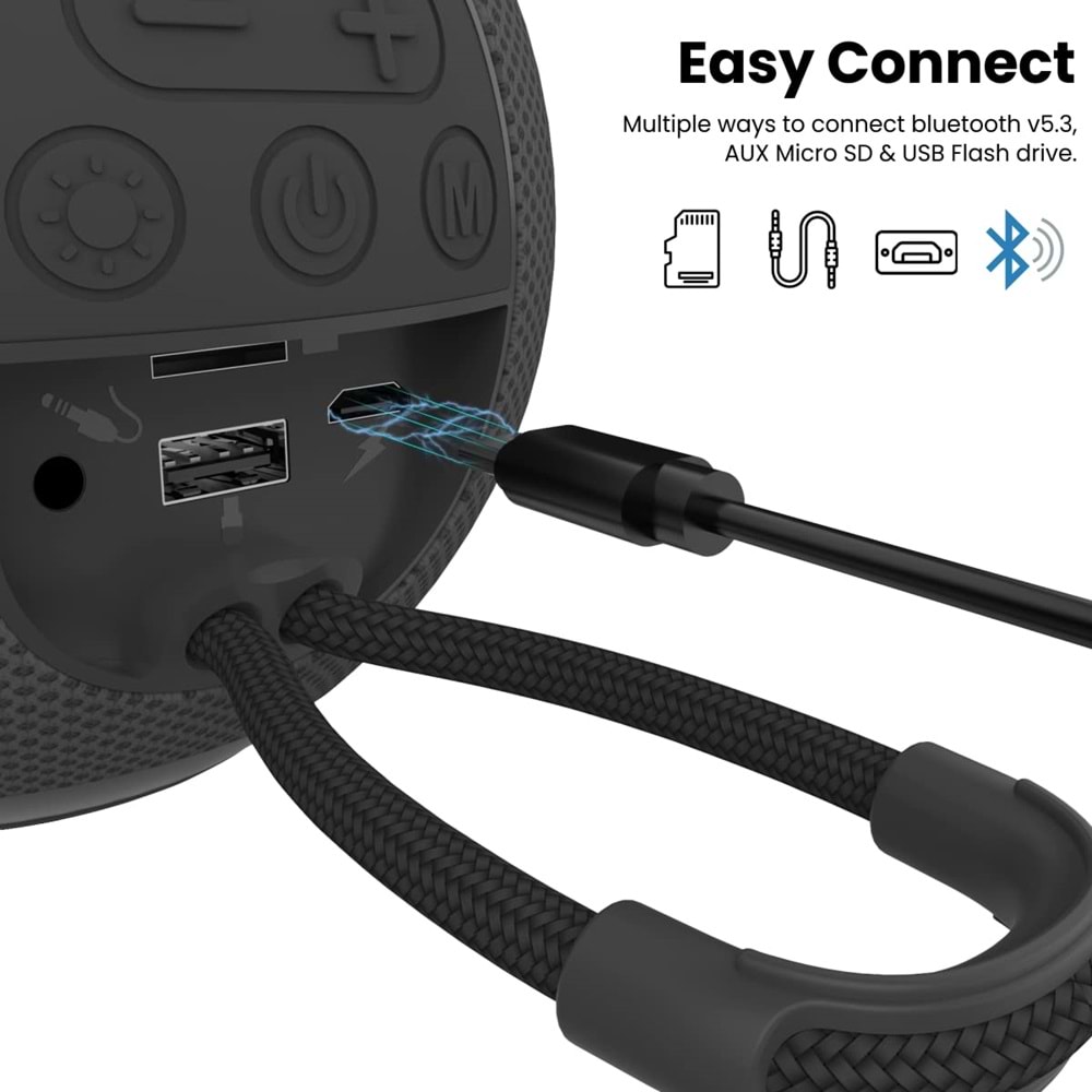 TELSAN TLS-093 RGB IŞIKLI BT/FM/USB SPEAKER MÜZİK KUTUSU ZHF-337