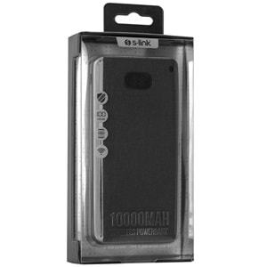 S-link IP-G10RW 10000mAh Kablosuz USB+Type-C+Micro Siyah LCD Ekranlı Taşınabilir Pil Şarj Cihazı