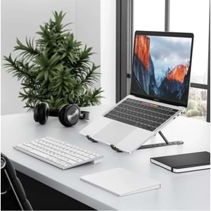 Telsan Lsh 7 Kademeli Ayarlı Katlanabilir Laptop Tablet Standı Siyah