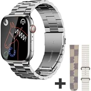 WS92 MAX PREMİUM SERİES 45MM 1.45İNÇ GPS/NFC/SİRİ AKILLI SAAT (3 KORDON)