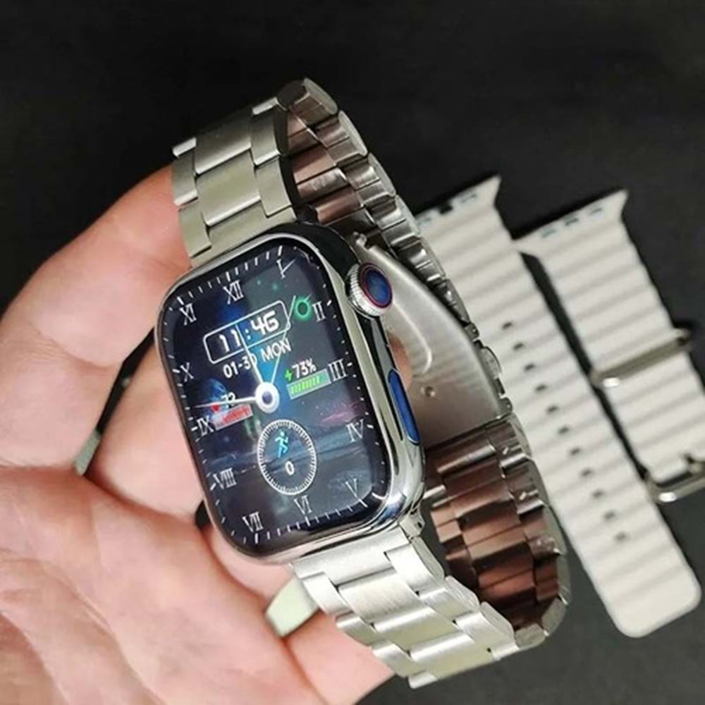 WS92 MAX PREMİUM SERİES 45MM 1.45İNÇ GPS/NFC/SİRİ AKILLI SAAT (3 KORDON)