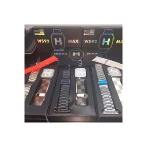 WS92 MAX PREMİUM SERİES 45MM 1.45İNÇ GPS/NFC/SİRİ AKILLI SAAT (3 KORDON)