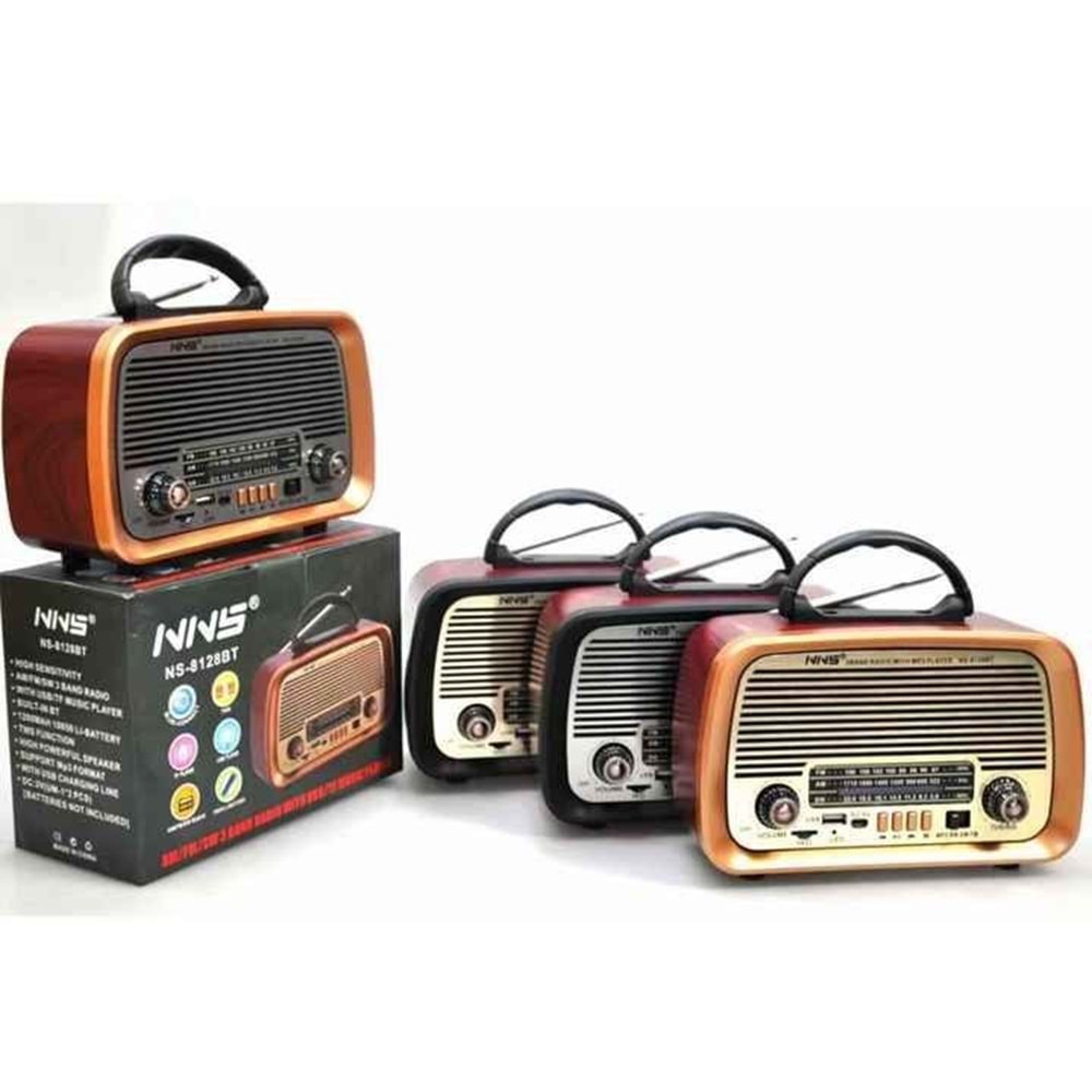 TELSAN NS-8128BT USB/SD/FM/BLUETOOTH NOSTALJİ GÜÇLÜ SİNYAL MÜZİK KUTUSU